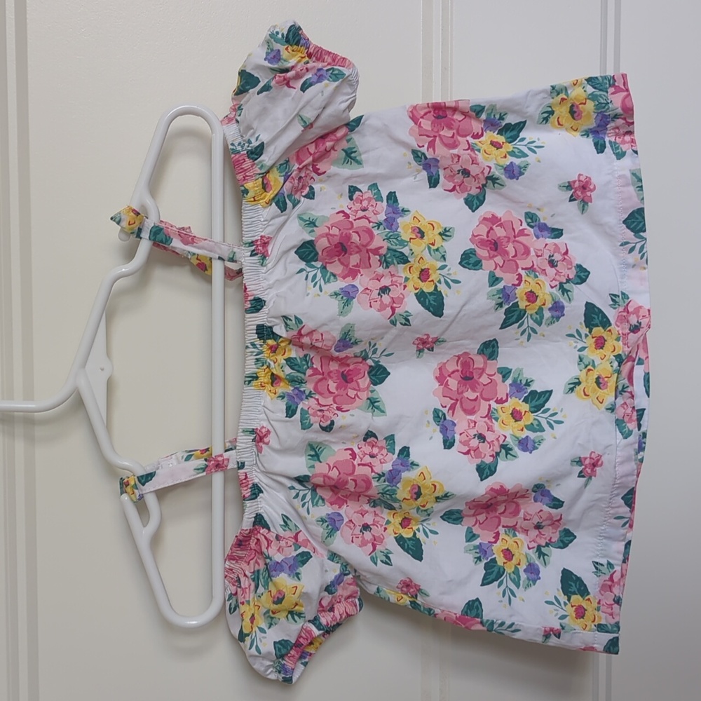 Janie and Jack floral off the shoulder shirt